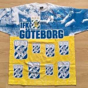 Vintage Deadstock IFK Goteborg Team T-shirt , Size XXL, Single stitch